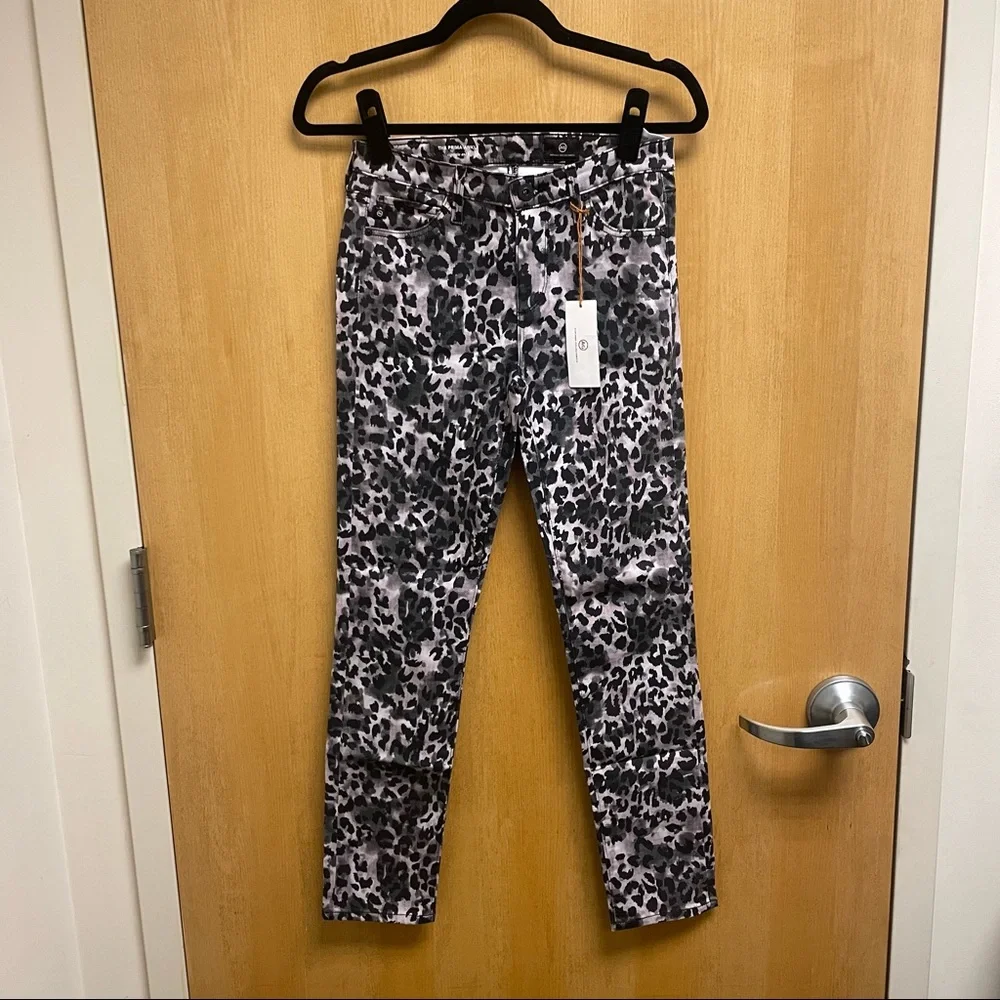 FINAL PRICE AG Prima Ankle Cigarette Jeans Leopard - Picture 1 of 6